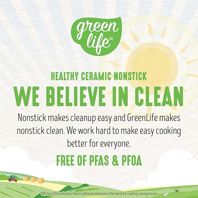 GreenLife 20” Extra Large Electric Griddle, Non-Toxic PFAS & PFOA-Free Ceramic Nonstick, Temperature Control, Quick Even Heating, Removable Drip Tray, Pancakes, Eggs, Sausage, Easy Clean, Black