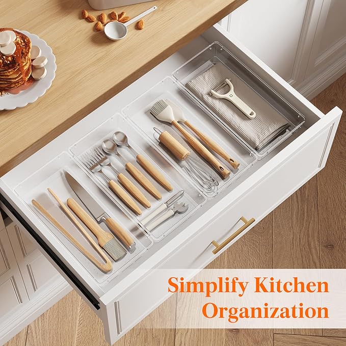 Lifewit Silverware Drawer Organizer, Expandable Utensil Organizer for Kitchen Drawers