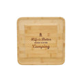 Pavilion - Life Is Better When You’re Camping - Square Cheese Board & Knife Set with Hidden Drawer, Charcuterie Board, Bread Board, 1 Count - Pack of 5, 13 x 13 x 1.25-Inches