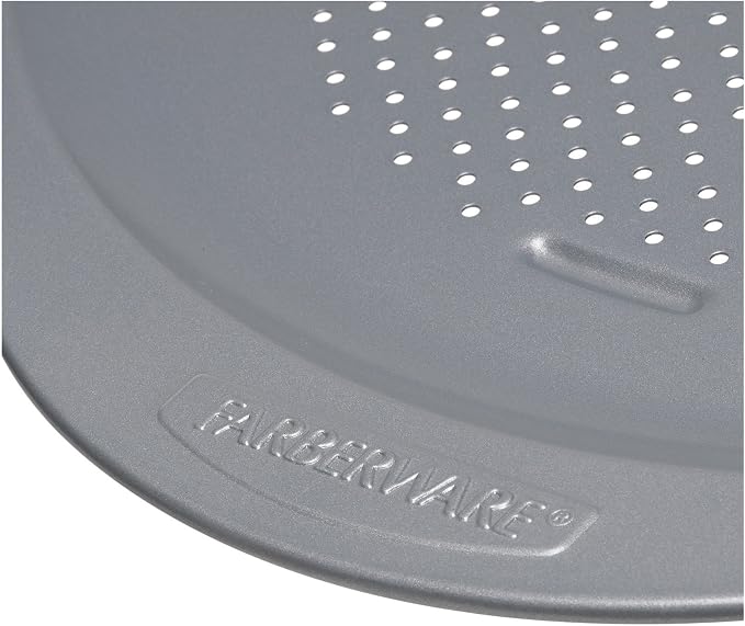 Farberware Insulated Nonstick Bakeware 15.5-Inch Round Pizza Pan, Light Gray