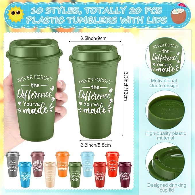 Teenyyou 60 Pcs Employee Appreciation Gift Set, 16oz Tumbler with Lid Notebook Pen Bulk Thank You Gift Holiday Party Favor for Teachers Office Coworker Teacher Staff Team (Fresh Color,Elegant Style)