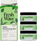 Fresh Wave Odor Removing Gels Bundle: Original Scent 3-Pack 7oz. & 63oz. Gel Refill