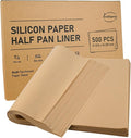 EcoDispose Non-Stick Precut Parchment Paper Baking Sheets Half Pan liner for Bake (12-3/16" x 16-3/8",Unbleached,500,PCS)