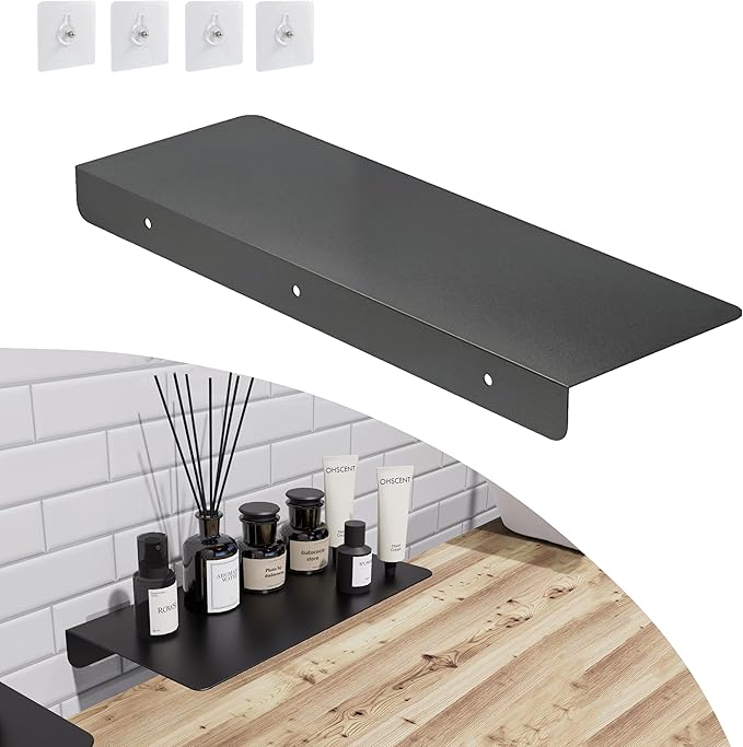 Metal Kitchen Refrigerator Gap Partition Countertop Gap Extension Board, Refrigerator Side Partition, Gap Covers Between Countertop And Walls, No Drill (Black, 15.75 * 7.87nch)