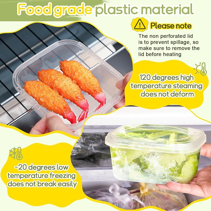 50 Pack 40 oz Deli Containers with Lids, Tamper Proof Leak Resistant Clear Plastic Food Storage Containers, Airtight Meal Prep Container for Soup Salad Tiramisu, Microwave & Dishwasher Safe