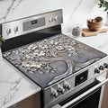 Heat-Resistant Glass Stove Top Cover with Anti-Slip Rubber Coating – Electric Stove Protector, Scratch-Resistant, Expands Counter Space, Stylish Kitchen Decor (Tree)
