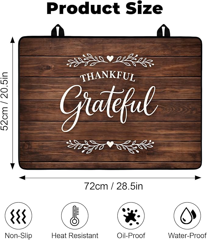 Stove Top Cover- Mat for Electric Stove Protector with Anti-Slip Rubber Coating Dish Drying Mats Scratch-Resistant (Board, 28.5" x 20.5")