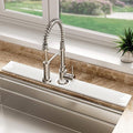 Stone Faucet Mat for Kitchen Sink, Diatomite Sink Protectors - Prevent Moisture Drying Stone Tray Fit Kitchen Counter & Bathroom Counter (White, 30"L x 4"W)