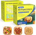 1000Pcs Air Fryer Paper Liners, 8" Square Air Fryer Liners Disposable, Heavy-Duty Parchment Paper for 5-8 qt Airfryer Basket, Non-Stick Baking Liner for Oven Pan