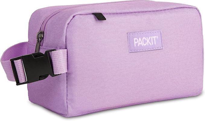 PackIt Freezable Small Insulated Snack Box, Lavender, with EcoFreeze Technology (Built-in Ice Pack), Mini Cooler or Small Lunch Bag, For Fresh Snacks On the Go, for Work, Gym, or Travel