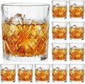 12 Pcs Old Fashioned Whiskey Glasses 8 oz Elegant Crystal Whiskey Glasses Bourbon Cocktail Rocks Glass for Bourbon Scotch Liquor Cocktails Barware Men Gifts