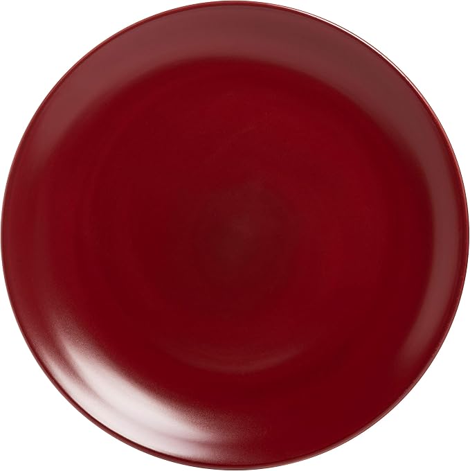 10 Strawberry Street Wazee Matte Coupe Dinnerware Set, 16 pc, Red