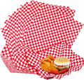 Spakon 1000 Sheets Wax Deli Paper Sheets for Food 12 x 12 Inch Checkered Dry Waxed Deli Basket Liners for Sandwich Wrapping, Food Basket Liners, Picnic party(Red-white)