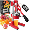 Zulay Kitchen Cast Iron Juicer - Heavy Duty Manual Juicer with Detachable Strainers for Easy Cleaning, Orange Juice Press for Citrus Fruits, Perfect for Bartenders, Juice Lovers & Health Enthusiasts