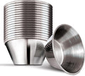 1.5 oz Stainless Steel Condiment Cups (12 Pack), Individual Portion Dipping Sauce Cups, Small Metal Ramekins for Ketchup, Marinara, BBQ Sauce, and More! Reusable Condiment Cups for Restaurants