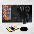 KitchenRaku Large Induction Cooktop Protector Mat 20.4 x 30.7 inch, Translucent (Magnetic) Electric Stove Burner Covers Antiscratch as Glass Top Stove Cover or Electric Stove Top (Flame Pattern)