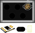 Large Newly-Enhanced Silicone Induction Cooktop Protector Cover Stove Mat 20.4" x 30.7"(Magnetic) | 300°C (572°F) Heat-Resistant | Power Boost Compatible | Prevents Pot Sliding & Scratches,Black&White