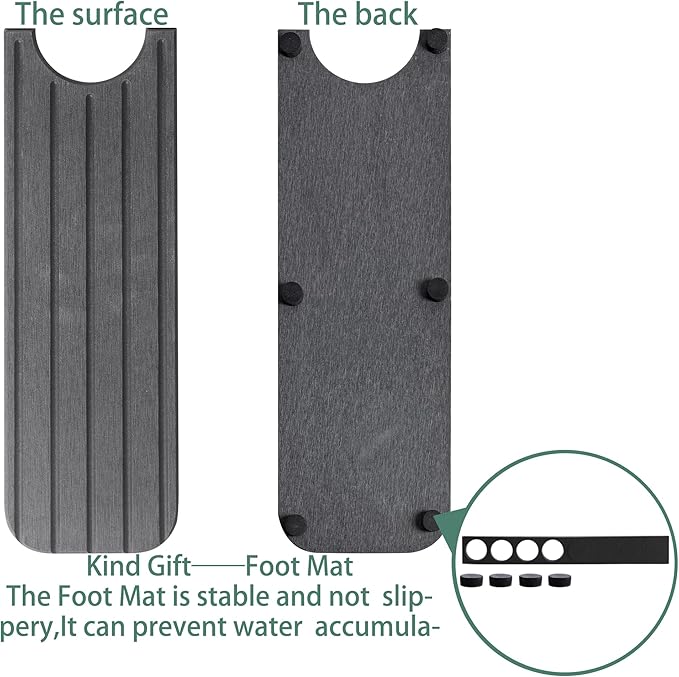 NiuYichee 23.6inch x 4inch Kitchen Sink Faucet Mat, Water Absorbing Stone Faucet Splash Guard for Bathroom Counter, Quick Drying Diatomite Tray for Kitchen Sink, Dark Gray
