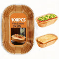 100 Pack 9x5 Inch Loaf Pan Liners, Non-Stick Cake Baking Sheets, Unbleached & Greaseproof Baking Paper for Cookies, Cupcakes, Bread.(Bottom Sizes: 8"× 4")