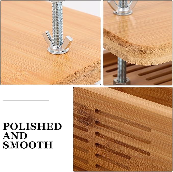 Happyyami Tofu Press with 3-layer Drip Tray 26x15cm Kitchen Tool for Homemade Tofu for Efficient Water Removal at Home