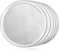 New Star Foodservice Restaurant-Grade Seamless Aluminum Pizza Baking Screen, 8 Inch, Pack of 6