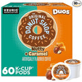 The Original Donut Shop Duos Nutty + Caramel Coffee, Keurig Single Serve K-Cup Pods, Light Roast Coffee, 60 Count, (6 Packs of 10)