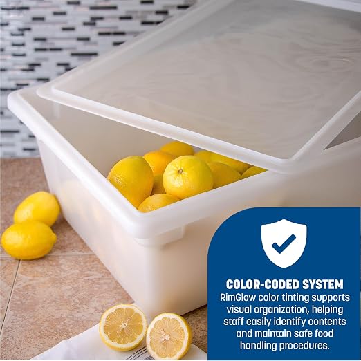 Carlisle FoodService Products StorPlus Storage Box, Container for Storing and Serving Food, 18" x 26" x 9", White