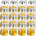 Zopeal Set of 12 Honey Maple Syrup Dispenser 12 oz Glass Bottle Syrup Pitcher Containers with Retracting Spout for Restaurants Sugar Coffee Milk Creamer Condiment, 3.2 x 4.8 Inches