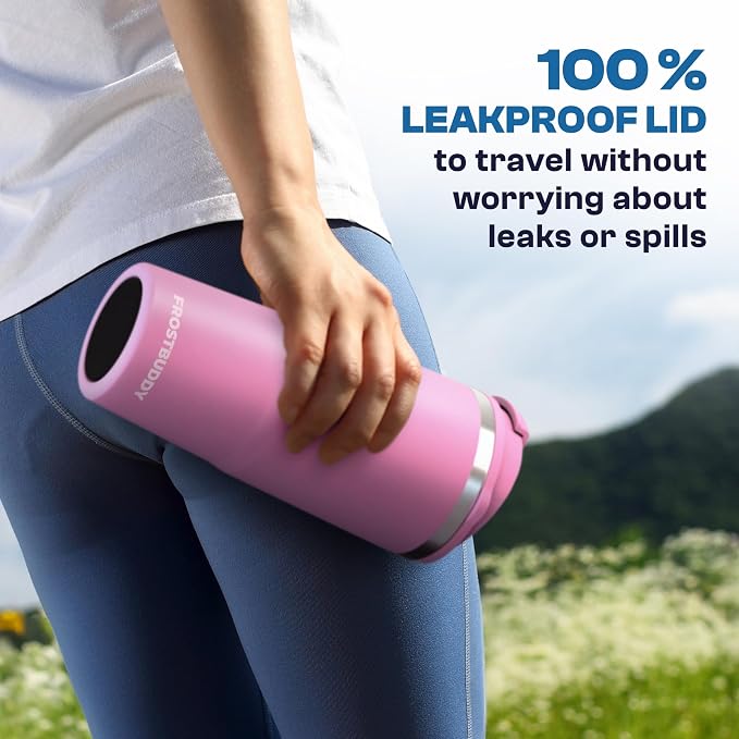 Frost Buddy Togo Buddy 30 oz Stainless Steel Vacuum Insulated Tumbler To Go Coffee Cup – Iced Coffee Cups, Iced Coffee Sleeve, Travel Mug, Thermal Cup for Hot & Cold Drinks, Dunkin Cup (Dark Night)