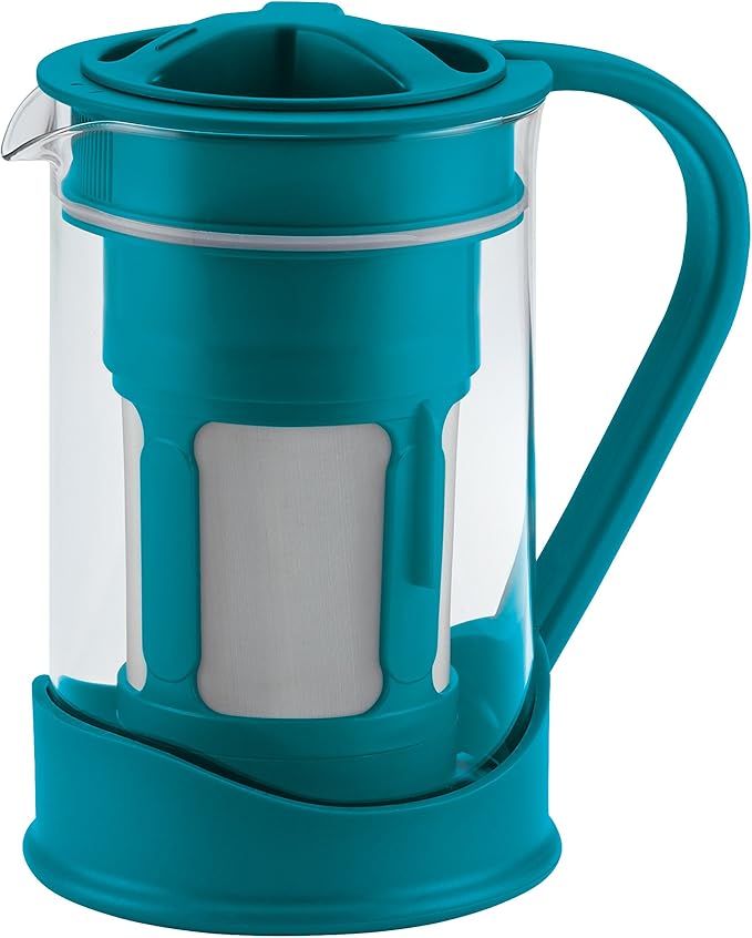 BonJour 50.7oz Cold Brew Coffee Maker, Aqua