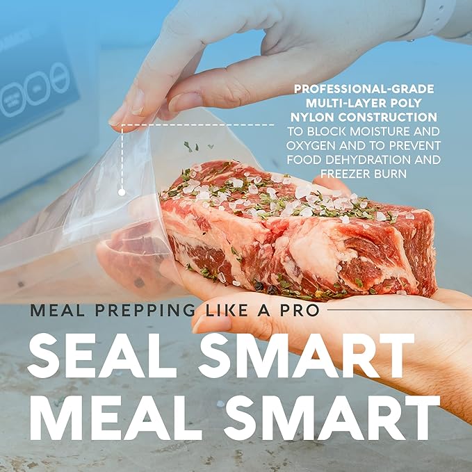 Avid Armor Chamber Vacuum Sealer Bags – 6x8" – 250 Pack – Heavy Duty Commercial Grade, BPA-Free Pouches for Sous Vide, Food Preservation, Meat Storage, Freezing, and Long-Term Storage