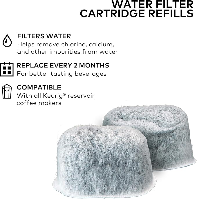 Keurig Water Filter Refill Cartridges, 6 Count & 3-Month Brewer Maintenance Kit Includes Descaling Solution, Compatible Classic/1.0 & 2.0 K-Cup Coffee Makers, 7 Count