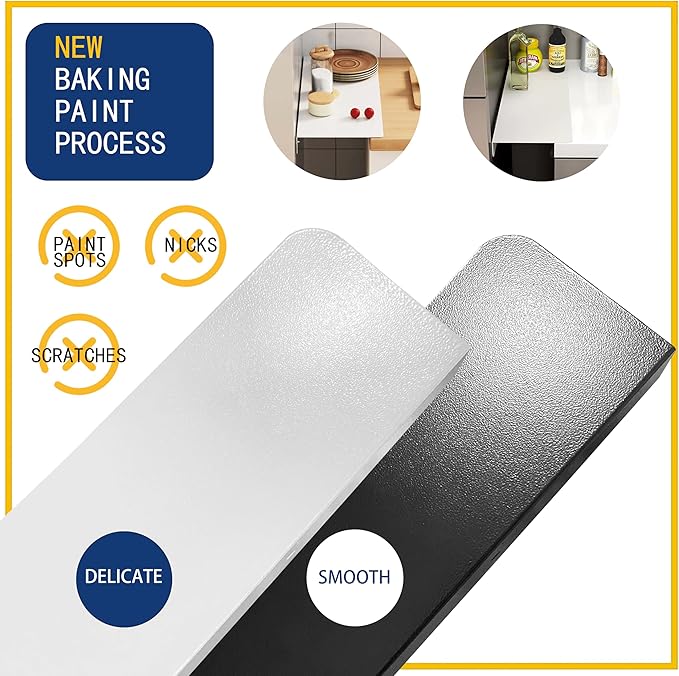 Metal Kitchen Refrigerator Gap Partition Countertop Gap Extension Board, Refrigerator Side Partition, Gap Covers Between Countertop And Walls, No Drill (White, 23.62 * 7.87inch)