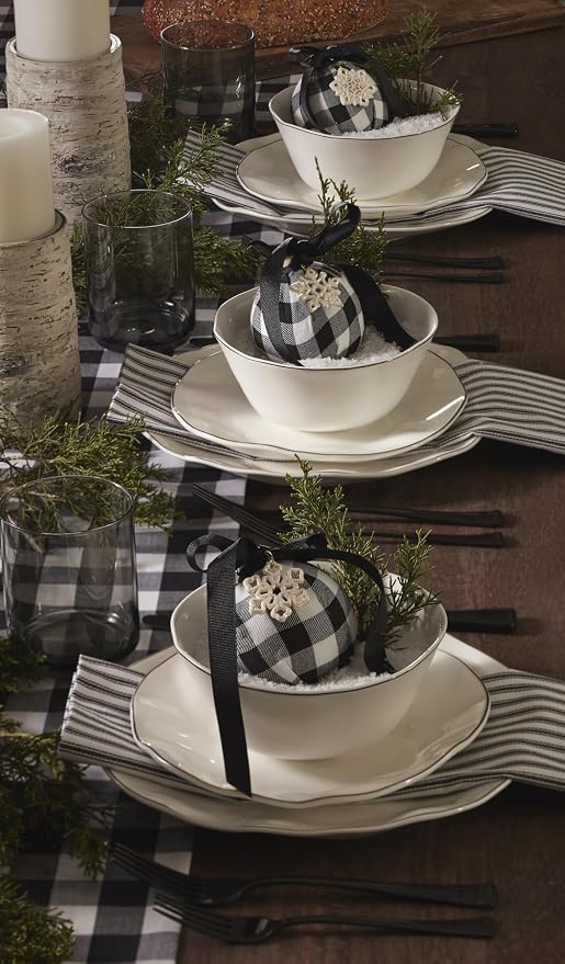 Lenox 895681 Blue Bay White 24-Piece Dinnerware Set