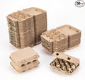 50 Pack Quail Egg Cartons, 3x4 Style Paper Pulp Quail Egg Trays, Sturdy & Reusable Quail Egg Holder 12 Count Dozen Quail Egg Storage Tray for Farmers, Home Use & Transport