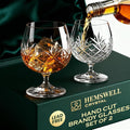 Brandy Snifter Glasses Set of 2 - Small Cognac Glasses for Scotch or Whiskey - Port Goblets - European Crystal 8.5oz - Glenrigg