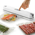 ROOM127 Vacuum Sealer Machine, Easy to Use Compact Food Sealer for Home Kitchen Storage & Meal Prep, 60kPa Automatic Dry & Wet Modes for Meat & Fresh Food, 20 Starter Bags Included White