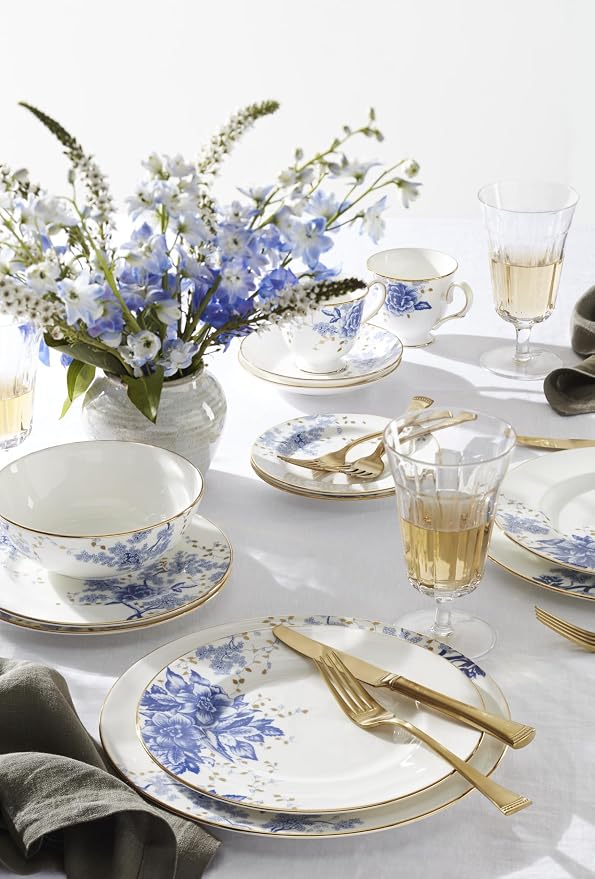 Lenox - 852028 Lenox Garden Grove 3-Piece Place Setting, 3.80 LB, Blue