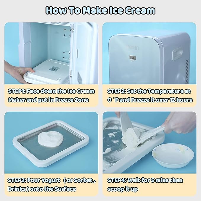 JoyMech Instant Ice Cream Maker Ideal for Making Soft Serve Ice Cream Slushies Frozen Yogurt Sorbet Gelato Rolled Ice Cream
