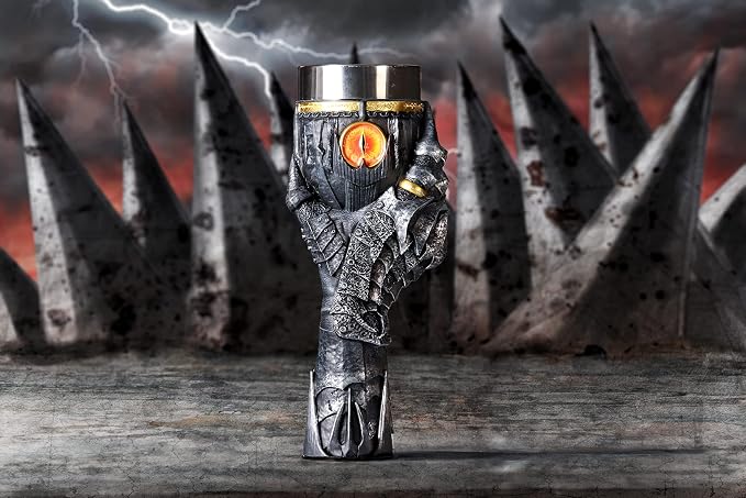 Nemesis Now Lord of the Rings Goblet - Hand-Painted Themed Drinkware, Perfect Collectible for LOTR Fans and Enthusiasts - Sauron
