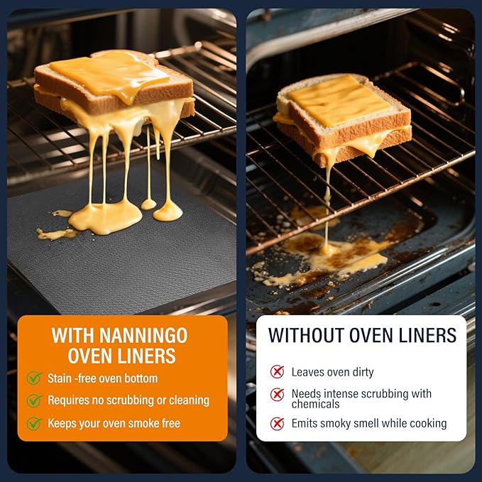 75"x39" Teflon Liner Roll for Ovens, Stovetops & Grills - Cut to Custom Fit - Versatile Non-Stick Teflon Mat, Can Use As Oven Liner, Grill Mat, Stovetop Cover, Baking Sheet