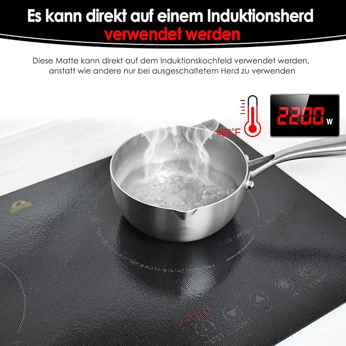 KitchenRaku Large Induction Cooktop Protector Mat 20.8x24 inch, Translucent (Magnetic) Electric Stove Burner Covers Antiscratch as Glass Top Stove Cover or Electric Stove Top