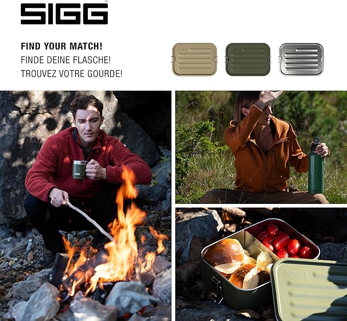 Sigg - Gemstone Lunch Box Obsidian - Stainless Steel - No Plastic - Dishwasher Safe - Leak-Proof - Reusable Food Containers - Black - Lunch To Go 27 Oz