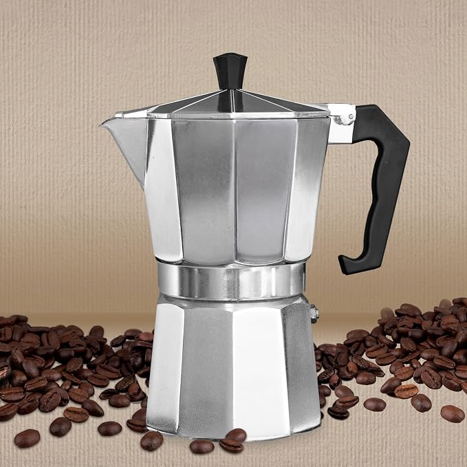 Fino Stovetop Espresso Coffee Maker, Brews up to 6 Servings