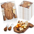 Ziliny 50 Set Baby Shower Gifts for Guest Prizes Clothing Shaped Mini Charcuterie Board Small Cheese Cutting Board Set with Knives Forks Baby Shower Party Favor Thank You Return Gifts (Acacia Color)