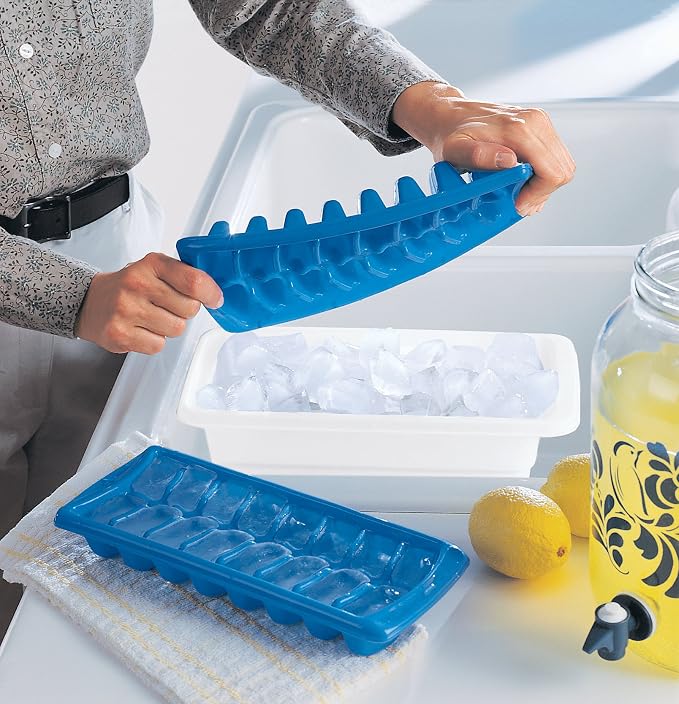 EUHOMY Countertop Ice Maker - with Handle, 26lbs in 24Hrs, 9 Ice Cubes Ready & Rubbermaid Ice Bin 12.1" x 5.5" x 6.12"