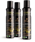 Olive Oil Spray by Atlas, Dual Function Olive Oil Cooking Spray and Stream, 5.4 fl oz, 3 Pack, Extra Virgin, Non Stick, Cold Pressed, Polyphenol Rich, Organic Moroccan EVOO, Hydroxytyrosol, Keto