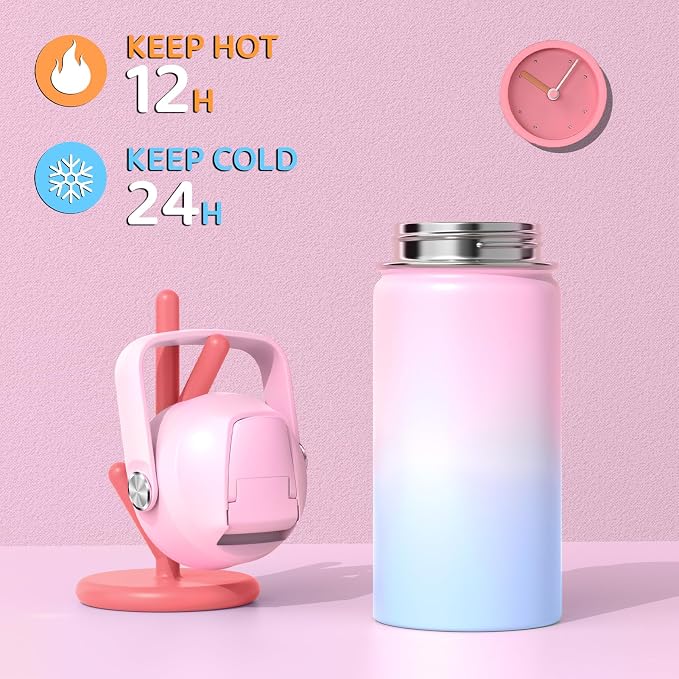 DIGOBAY Girls Backpack - Includes 14oz Insulated Water Bottle, Girls School Backpack Set with Lunch Bag & Pencil Case, Girl Teens for Elementary Preschool Middle School