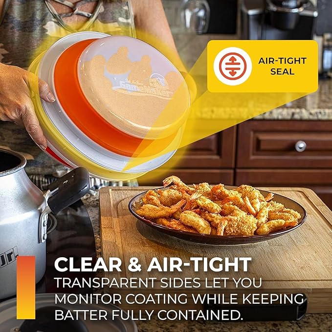 CanCooker Batter Bowl XL: Collapsible, Mess-Free, Dishwasher and Microwave Safe, Chemical-Free in Vibrant Orange - 5 Pack