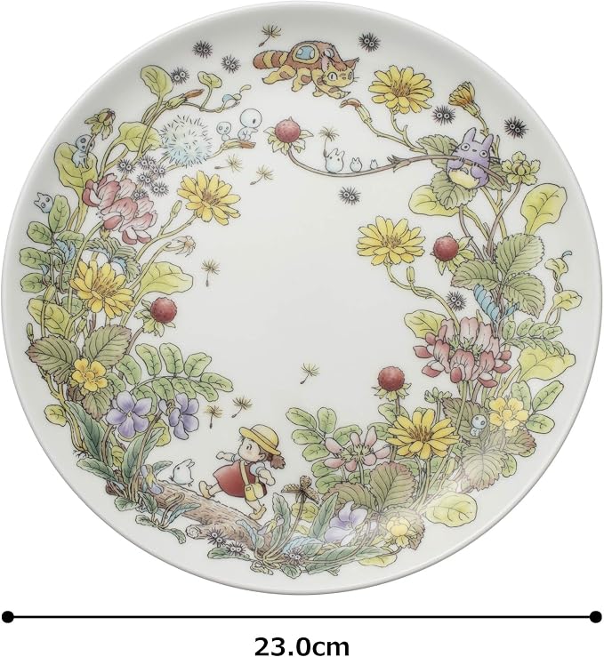 Noritake T50116A/4660-3 My Neighbor Totoro Plate 9.1 inches (23 cm), Snake Strawberry Hen, Microwave Safe, 1 Piece